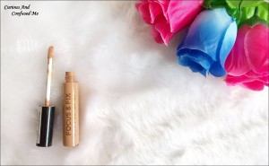 Makeup Revolution Focus and Fix Liquid Concealer Reviews and Swatche Makeup Revolution Concealer review Dusky indian blogger beauty blogger concealer review