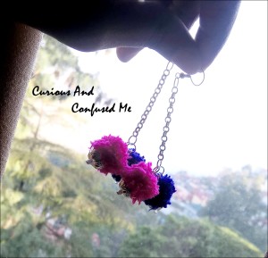 Pom Pom earrings. By insta store @paperlove06 .