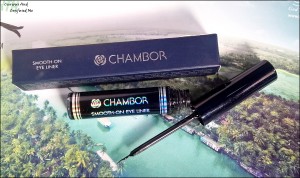 Chambor Smooth On Liquid Eyeliner Black swatch review, Chambor matte eyeliner review swatch, Chambor eyeliner review, Matte eyeliner in India review, Matte eyeliner under 1000