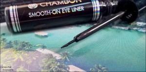 Chambor Smooth On Liquid Eyeliner Black swatch review, Chambor matte eyeliner review swatch, Chambor eyeliner review, Matte eyeliner in India review, Matte eyeliner under 1000