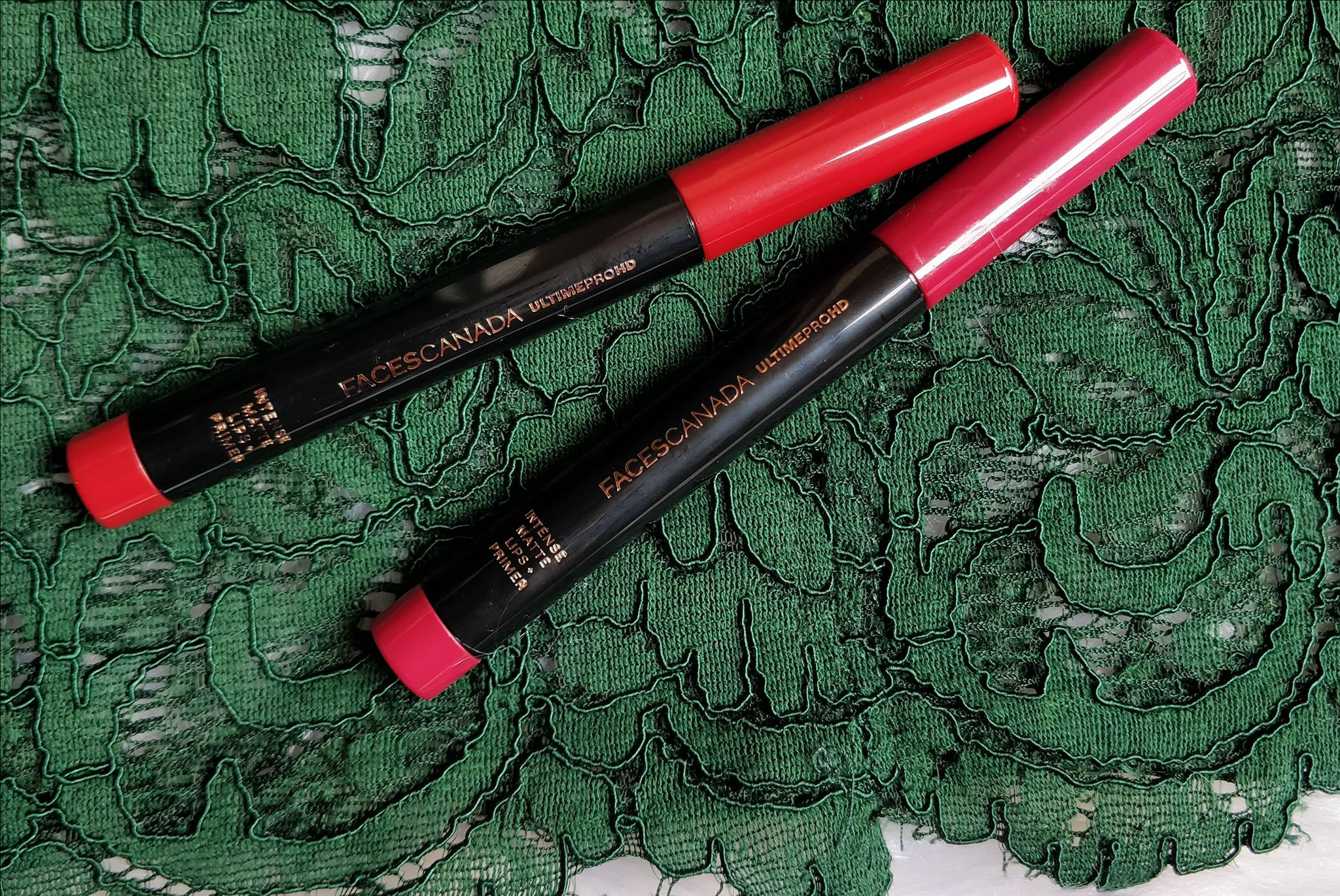 Faces Canada Ultime Pro Hd Intense Matte Lips + Primer Review,Faces Crushed Berry, Faces Mulberry Magic, Faces Lipcrayon review