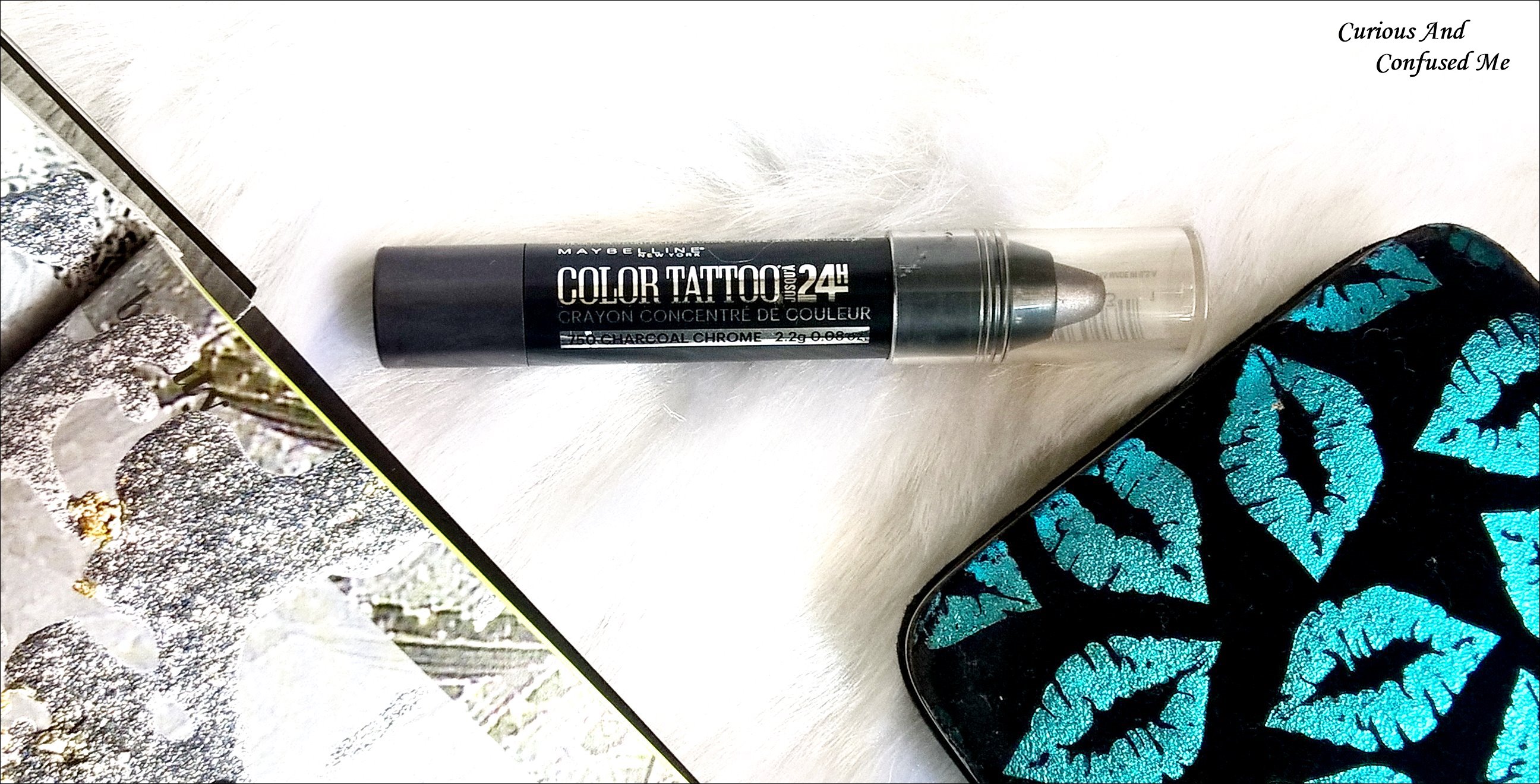 Maybelline Color Tattoo Concentrated Crayon in Charcoal Chrome: Review , Swatch , EOTD