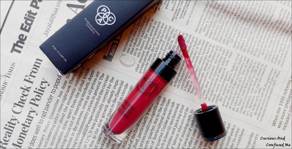 PAC Retro Matte Gloss 18 : Review, swatch, LOTD – Curious and Confused me