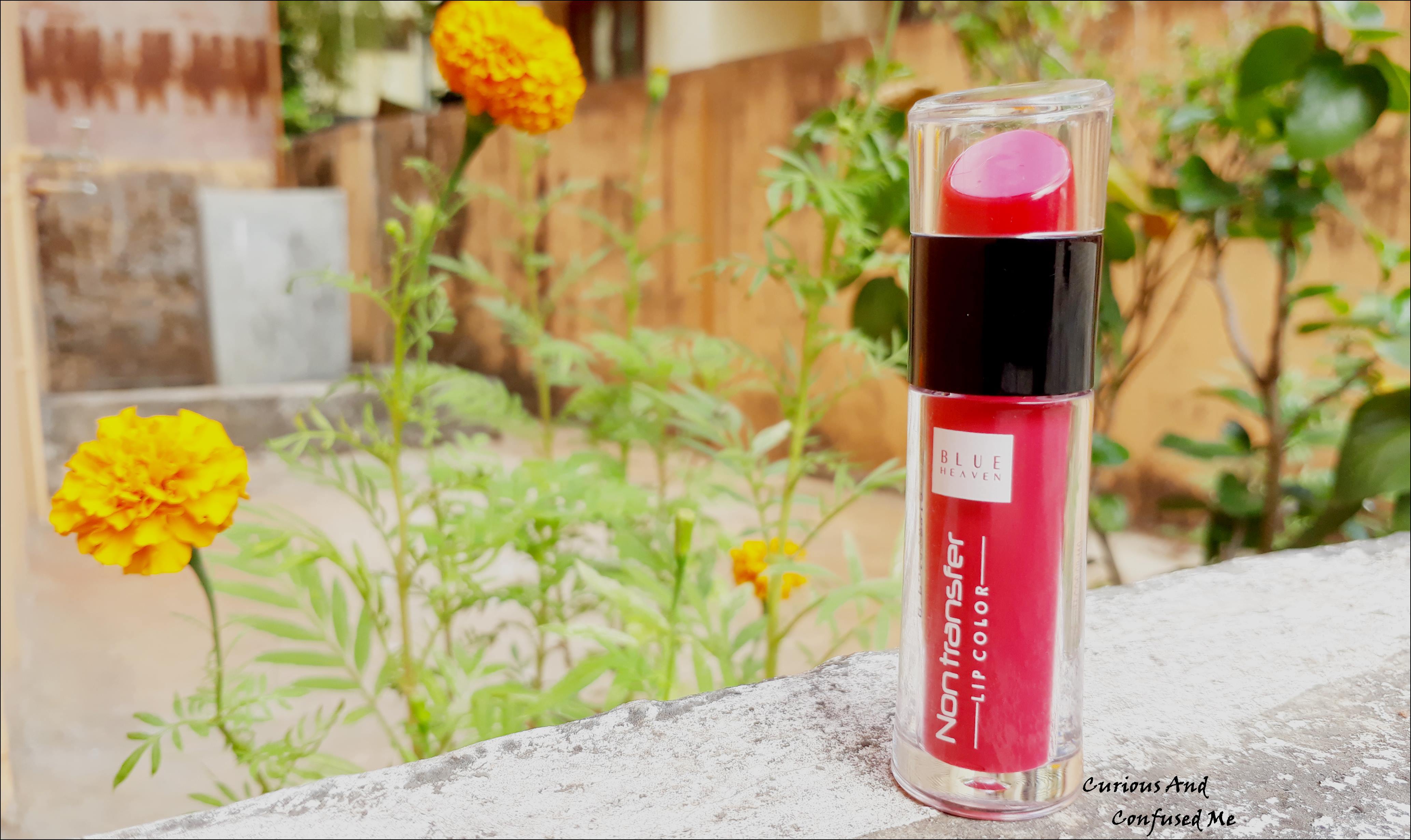 Blue heaven Non transfer lip color Raspberry Love 03 : Review, swatch