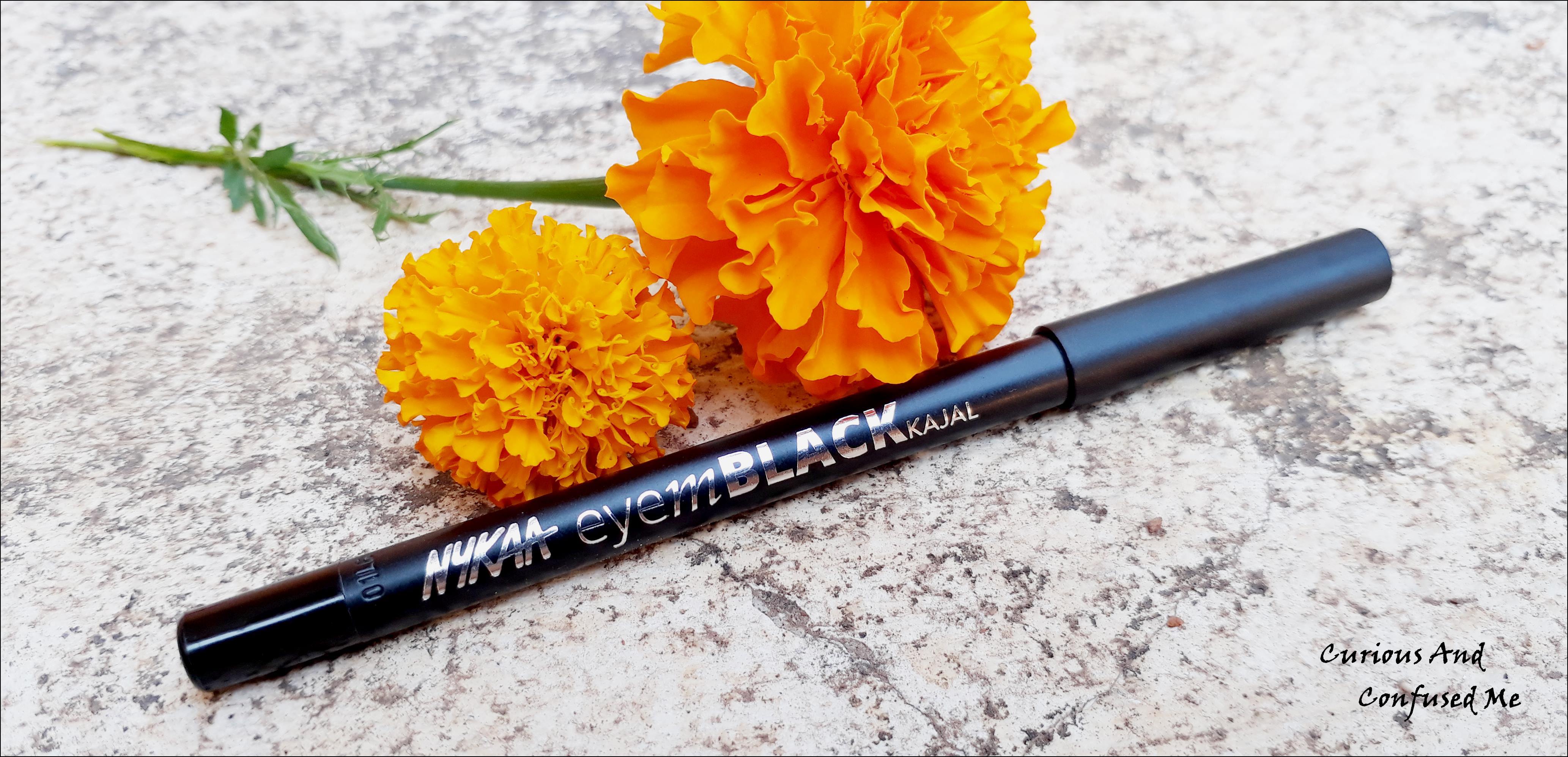 Nykaa EyeM Black Kajal : Review, swatch