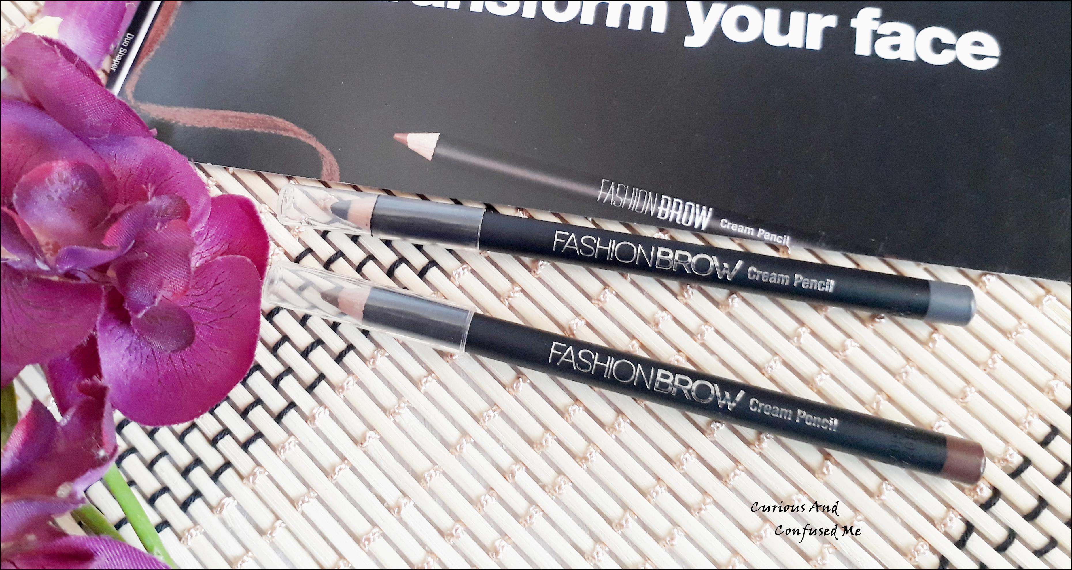 Maybelline Fashion Brow Cream Pencil: Dark Grey, Brown Review, swatches