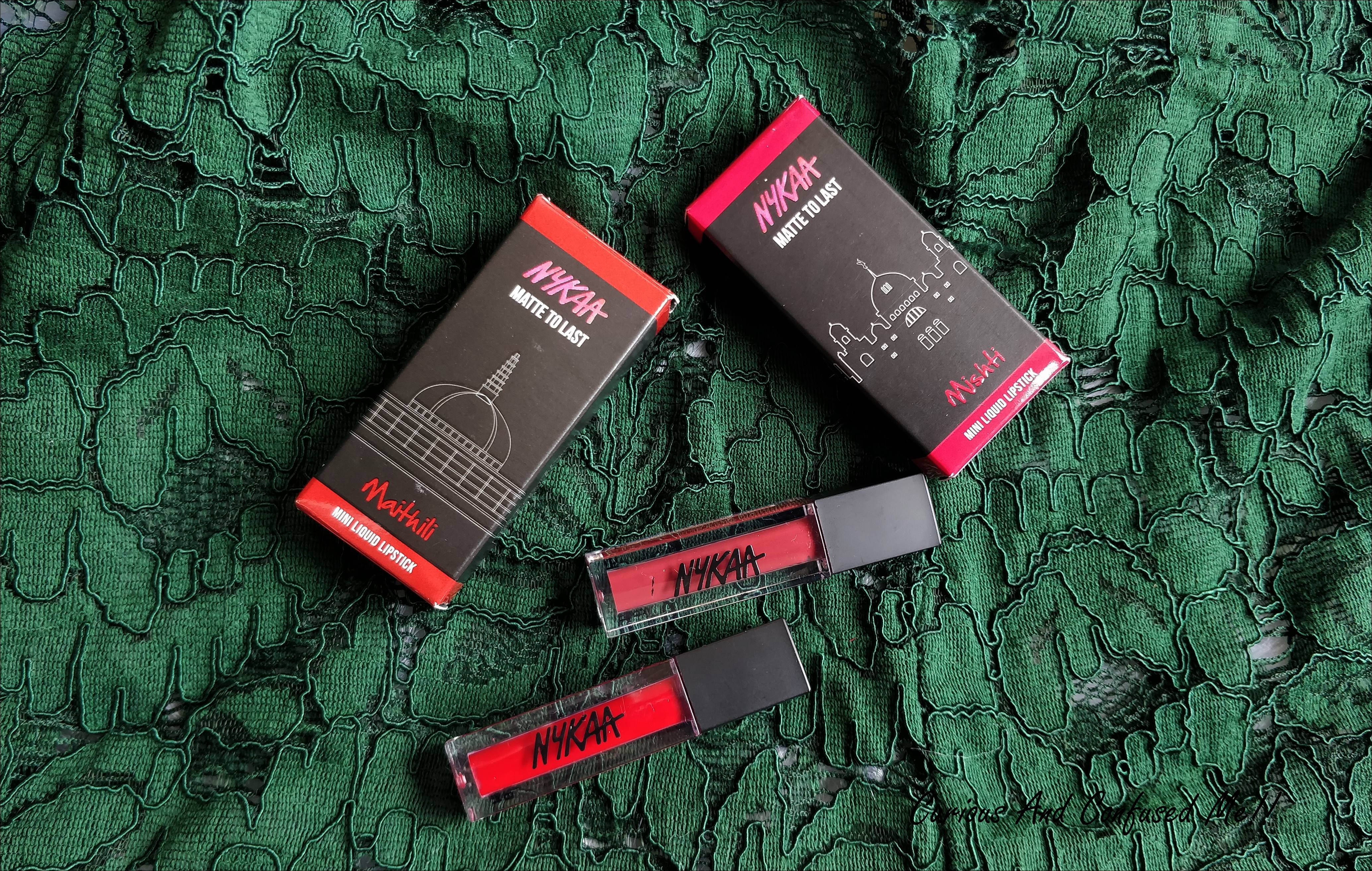 Nykaa Matte To Last! Liquid Lipstick review : Mishti, Boho