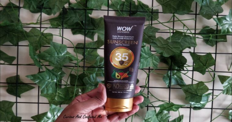 WOW Skin Science Matte Finish Sunscreen Lotion SPF 35 PA++ Review